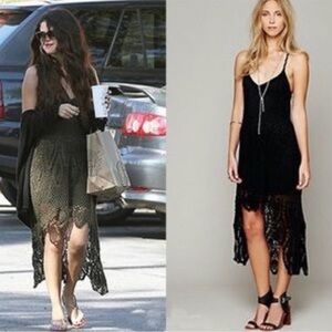Free People bohemian black knit dress